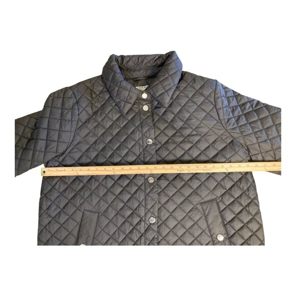 Anne Klein Women's Midweight Jacket Black Quilted, Side Hip Slit, Front Snap XXL - Picture 12 of 14